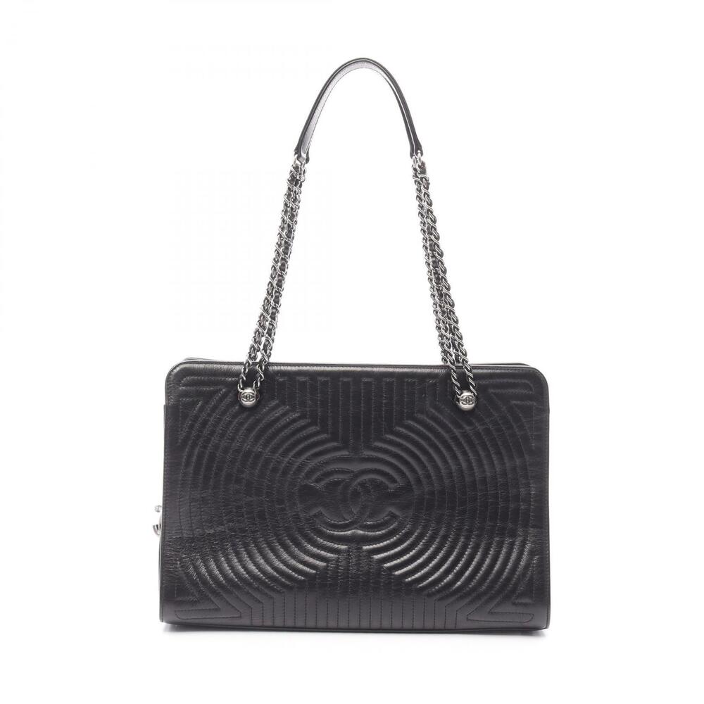 Chanel Korean Garden Shoulder Bag black calfskin leather